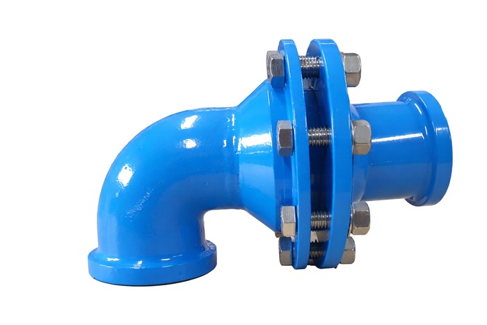 Expansion and contraction pipe joint (90° elbow type)